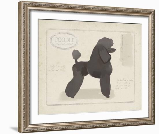 Dog Club - Poodle-Clara Wells-Framed Giclee Print