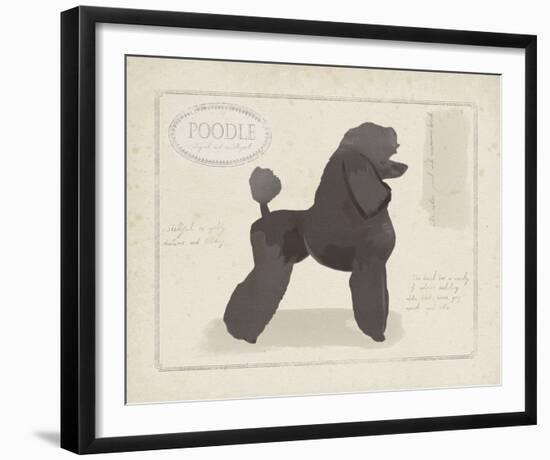 Dog Club - Poodle-Clara Wells-Framed Giclee Print