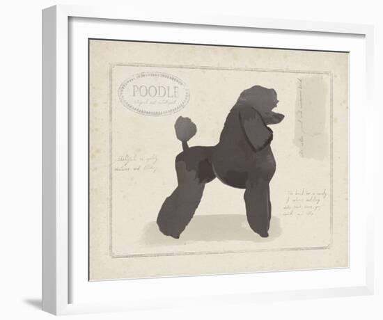 Dog Club - Poodle-Clara Wells-Framed Giclee Print