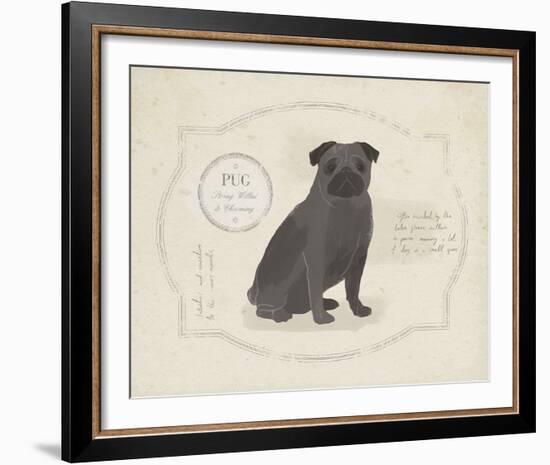 Dog Club - Pug-Clara Wells-Framed Giclee Print