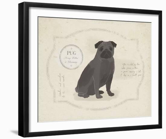 Dog Club - Pug-Clara Wells-Framed Giclee Print