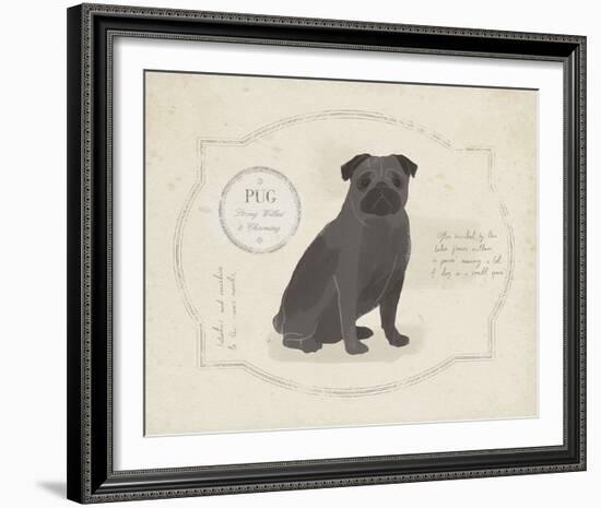 Dog Club - Pug-Clara Wells-Framed Giclee Print