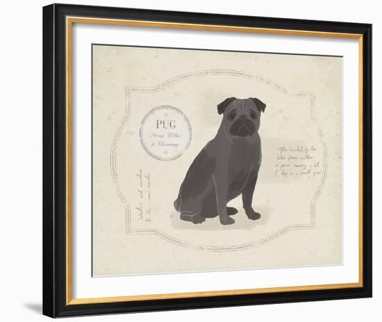 Dog Club - Pug-Clara Wells-Framed Giclee Print