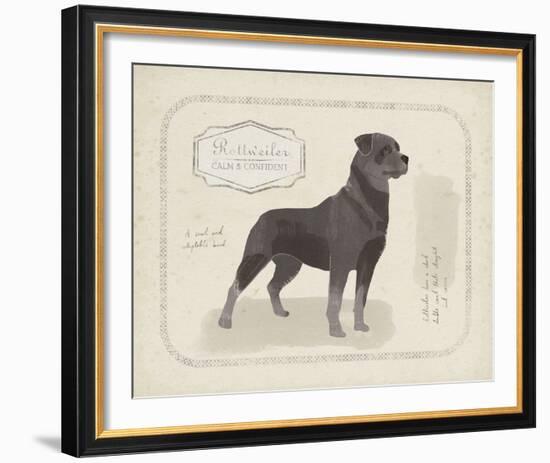 Dog Club - Rottweiler-Clara Wells-Framed Giclee Print