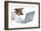 Dog Computer-Javier Brosch-Framed Photographic Print