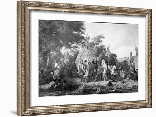 Dog Dance of the Dakotas, C1847-Seth Eastman-Framed Giclee Print