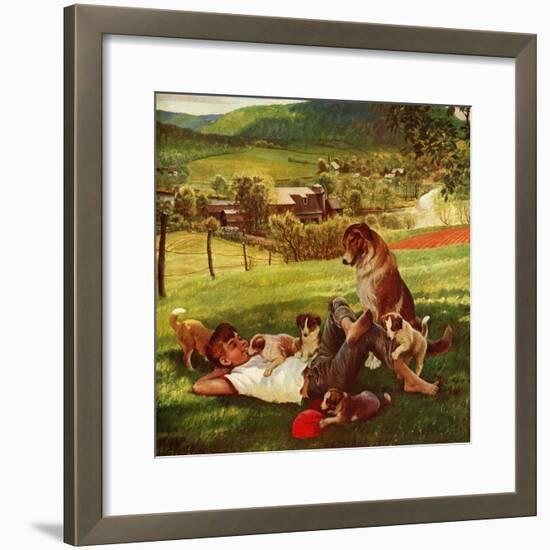 "Dog Days of Summer", June 25, 1955-John Clymer-Framed Giclee Print