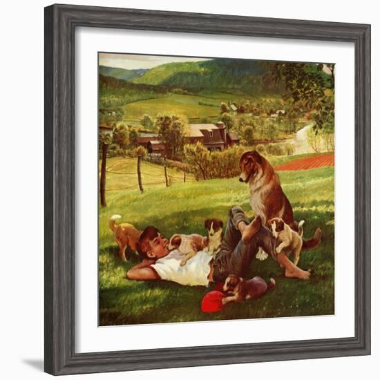 "Dog Days of Summer", June 25, 1955-John Clymer-Framed Giclee Print