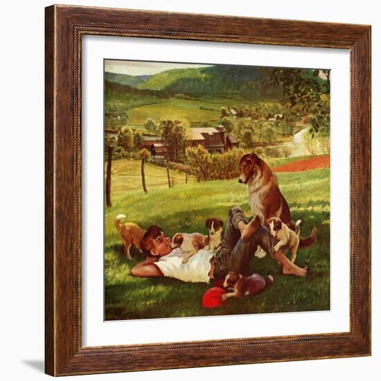 "Dog Days of Summer", June 25, 1955-John Clymer-Framed Giclee Print