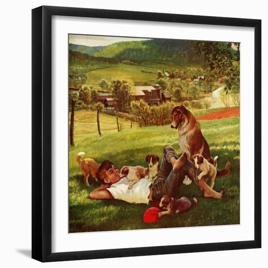 "Dog Days of Summer", June 25, 1955-John Clymer-Framed Giclee Print