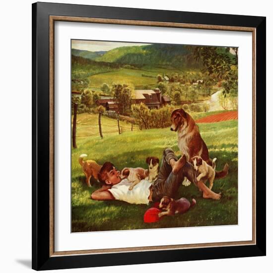 "Dog Days of Summer", June 25, 1955-John Clymer-Framed Giclee Print