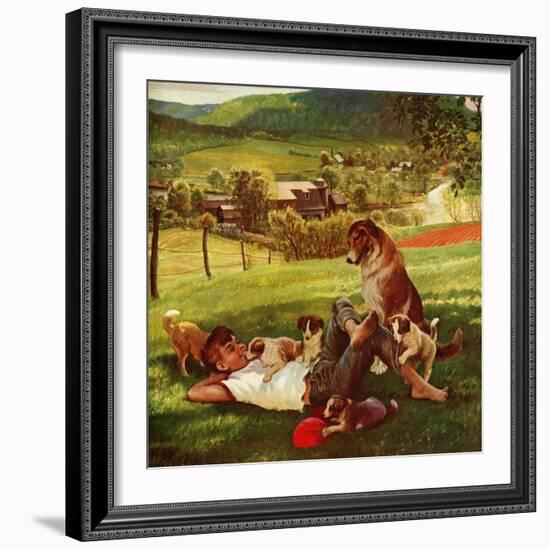 "Dog Days of Summer", June 25, 1955-John Clymer-Framed Giclee Print