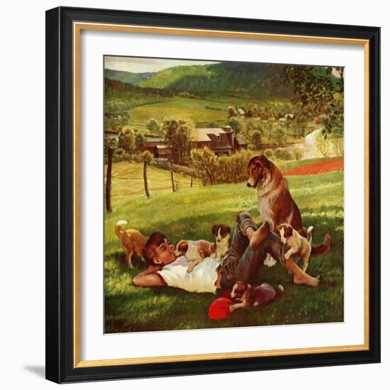 "Dog Days of Summer", June 25, 1955-John Clymer-Framed Giclee Print