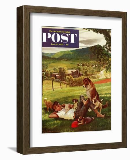 "Dog Days of Summer" Saturday Evening Post Cover, June 25, 1955-John Clymer-Framed Giclee Print