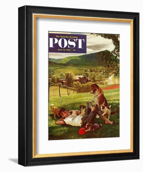 "Dog Days of Summer" Saturday Evening Post Cover, June 25, 1955-John Clymer-Framed Giclee Print