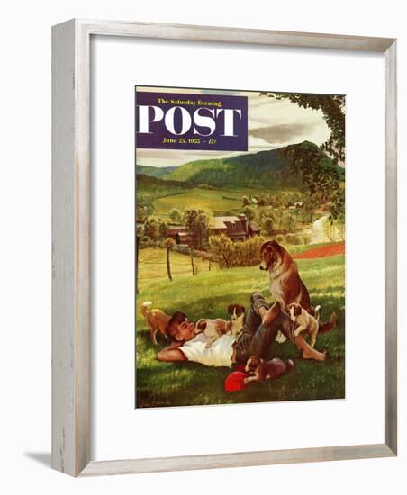 "Dog Days of Summer" Saturday Evening Post Cover, June 25, 1955-John Clymer-Framed Giclee Print