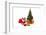 Dog Dressed Up in Santa Costume under Christmas Tree-Patryk Kosmider-Framed Photographic Print