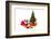 Dog Dressed Up in Santa Costume under Christmas Tree-Patryk Kosmider-Framed Photographic Print