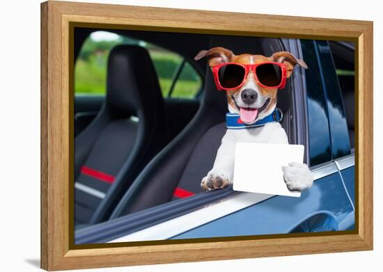 Dog Drivers License-Javier Brosch-Framed Premier Image Canvas