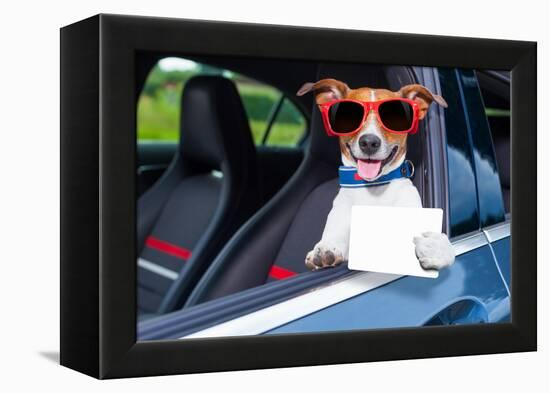 Dog Drivers License-Javier Brosch-Framed Premier Image Canvas