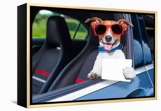 Dog Drivers License-Javier Brosch-Framed Premier Image Canvas