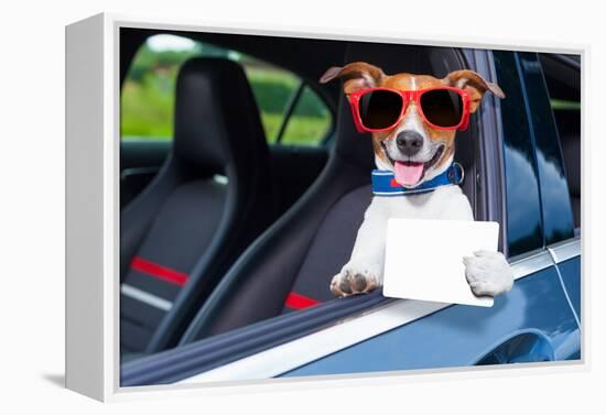 Dog Drivers License-Javier Brosch-Framed Premier Image Canvas