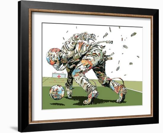 Dog Fights OCC-HR-FM-Framed Art Print