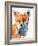 Dog fox, 2021, (mixed media on paper)-Mark Adlington-Framed Giclee Print