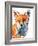 Dog fox, 2021, (mixed media on paper)-Mark Adlington-Framed Giclee Print