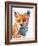 Dog fox, 2021, (mixed media on paper)-Mark Adlington-Framed Giclee Print