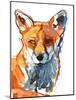 Dog fox, 2021, (mixed media on paper)-Mark Adlington-Mounted Giclee Print