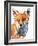 Dog fox, 2021, (mixed media on paper)-Mark Adlington-Framed Giclee Print