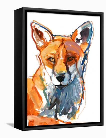 Dog fox, 2021, (mixed media on paper)-Mark Adlington-Framed Premier Image Canvas