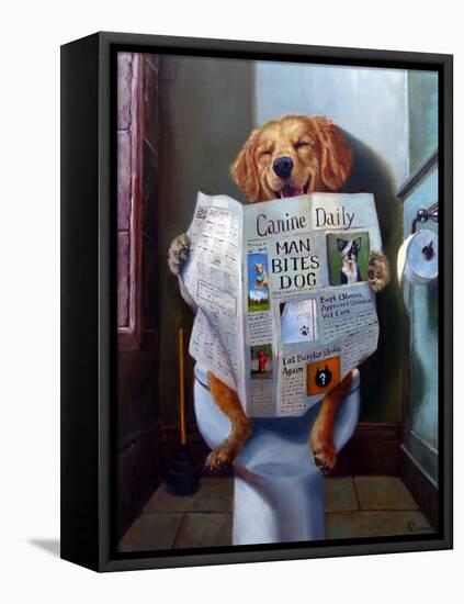 Dog Gone Funny-Lucia Heffernan-Framed Stretched Canvas