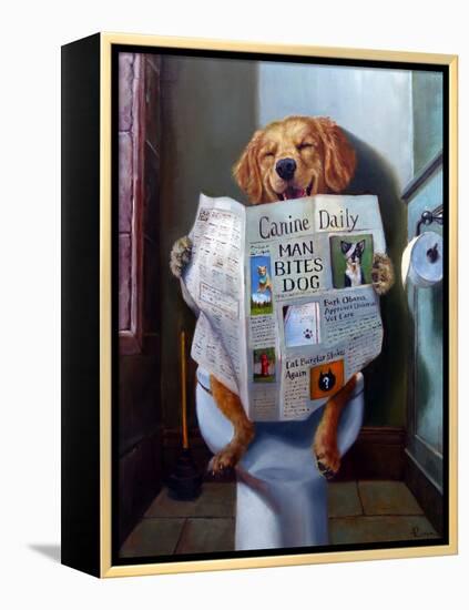 Dog Gone Funny-Lucia Heffernan-Framed Stretched Canvas