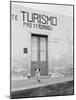 Dog Guarding a Tourist Office-Jerry Cooke-Mounted Photographic Print