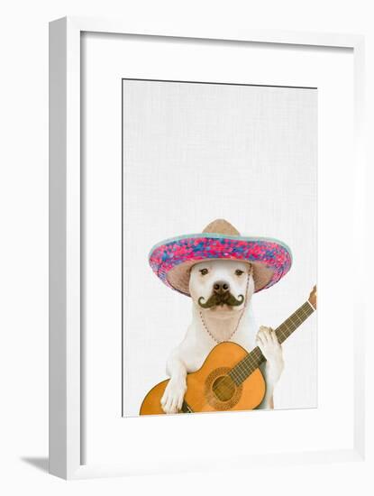 Dog Guitarist-Tai Prints-Framed Premium Giclee Print