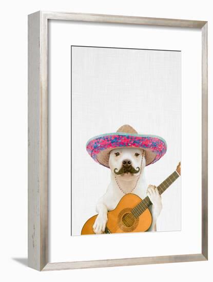 Dog Guitarist-Tai Prints-Framed Premium Giclee Print