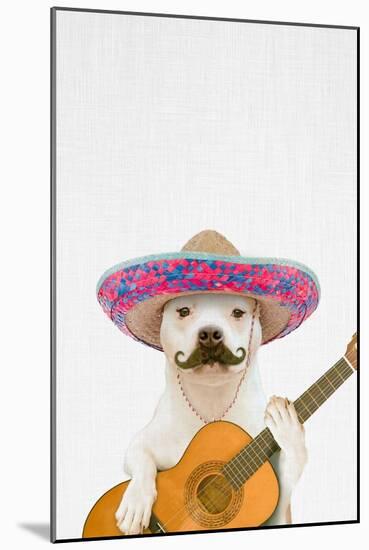 Dog Guitarist-Tai Prints-Mounted Art Print