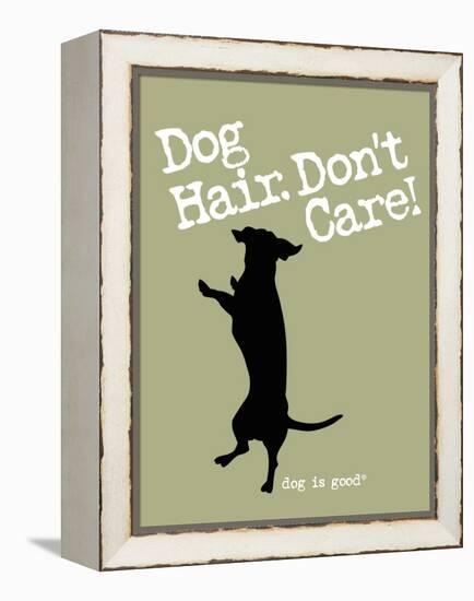 Dog Hair Dont Care-Dog is Good-Framed Stretched Canvas