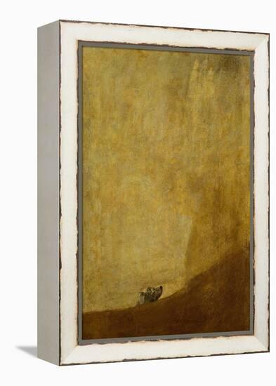 Dog, half submerged. One of the " black paintings" from the Quinta del Sordo, Goyas house1819-1823-null-Framed Premier Image Canvas