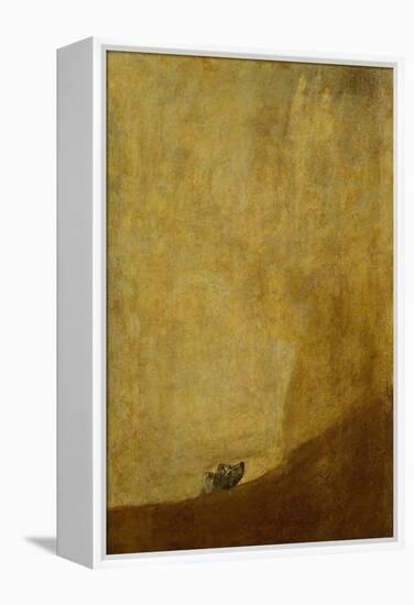 Dog, half submerged. One of the " black paintings" from the Quinta del Sordo, Goyas house1819-1823-null-Framed Premier Image Canvas