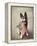 Dog Holding American Flag in Mouth-Robert Llewellyn-Framed Premier Image Canvas