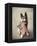 Dog Holding American Flag in Mouth-Robert Llewellyn-Framed Premier Image Canvas