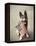 Dog Holding American Flag in Mouth-Robert Llewellyn-Framed Premier Image Canvas