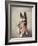 Dog Holding American Flag in Mouth-Robert Llewellyn-Framed Photographic Print