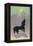 Dog Howls at the Full Moon-null-Framed Premier Image Canvas