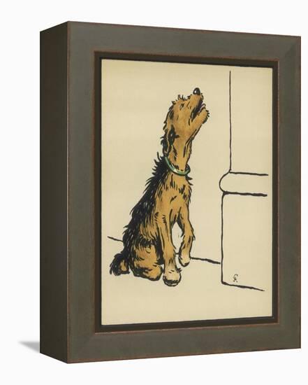 Dog in a Green Collar-Cecil Aldin-Framed Premier Image Canvas