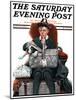 "Dog in Basket" or "Stowaway" Saturday Evening Post Cover, May 15,1920-Norman Rockwell-Mounted Giclee Print