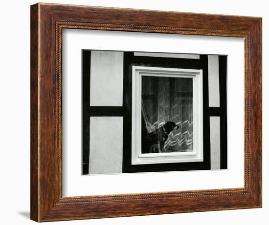 Dog In Window, Europe, 1968-Brett Weston-Framed Photographic Print